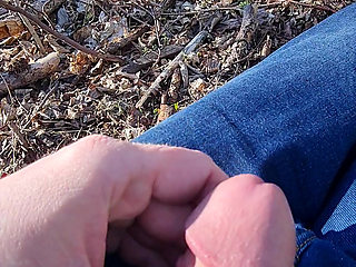 Jerking off in the forest