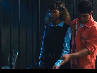 Barbie Rous Freezes Ebony Big Tits for Jason Carreras Creampie