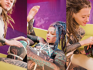 Tattooed Alt Girls Go Wild with Massive Toys
