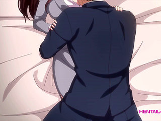 MILF agent initiates hard bedroom sex with younger colleague - Dubbed Uncensored