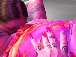 Domina Dark Squirts Over Scottish Lesbian Sub