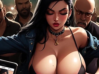 Busty Sluts Get Licked and Fucked in the Mosh Pit