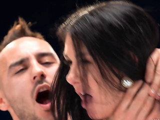 Tatooed Curvy Wife Sucks, Fucks, and Rims Two European Studs