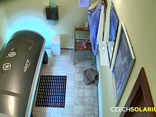 Czech Solarium 159: Model Masturbates in the Solarium for the Cameras