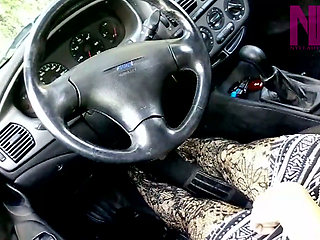 Sexy Pedal Pumping in Black Floral Fishnets