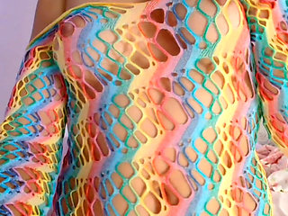 Gorgeous Bellealiz in Her Colorful Swimsuit