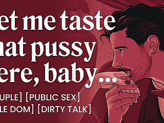 ASMR Male Voice: Dominant Boyfriend Eats Your Pussy in Public - Risky Sex & Dirty Talk - Erotic Audio Roleplay for Women