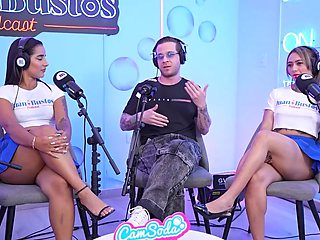 FFM threesome gets out of control on set: They smash their pussy with the drill until they cum and she ends up with her legs shaking!