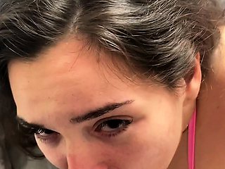 Big cock EXGF interracial busty geek coed blowjob