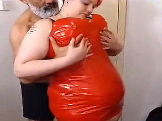 Big Busty Lady in Red