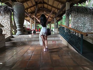 Balcony Sex in Tropical Resort W. Tiny Petite Tattooed Asian Girl