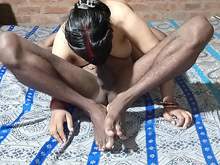 Desi village girl left her husband after locking him