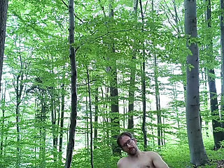 Back at the Scene Rough Forest Fap with Massive