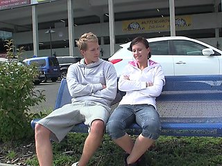 Teen Natalia's shaven pussy and perky naturals get a raw fuck in the bed