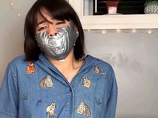 masturbating in duct tape self bondage