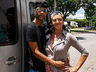 Skinny Headscarf Granny Gets Her Ass Destroyed