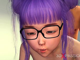 Shy smut with exquisite fem from 3DXPassion