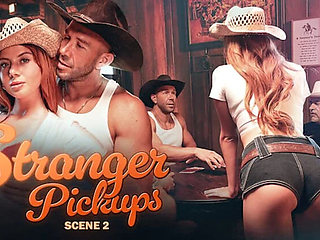Stella Luxx Horny Country Girl Fucks Stranger in Saloon - Big Natural Tits Blowjob