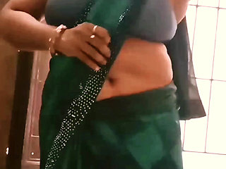 Desi Tamil Chubby Wife Lux Saree Wear Tease Shows Boobs Belly Hairy Pussy Ass! Indianhotwifex