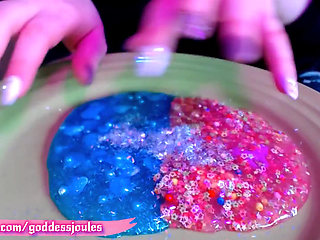 Giantess Nail Tapping Asmr Glitter Slime