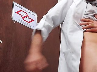 Nurse Takes off Condom While Having Sex with Asian Doctor in Hospital Bathroom