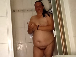 BBW Mature Dusche Solo Masturbation