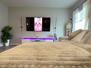 Caught Jerking off by Busty Blonde Stepmom