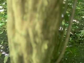 She Gets Filmed Touching Herself in the Woods - French Amateur Hairy Redhead Exhibitionist Alt