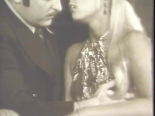 Blonde petite vintage pussy licking in black and white