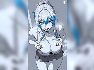 Busty Goth Rolling, Hot Dance Hot - Ai Generated