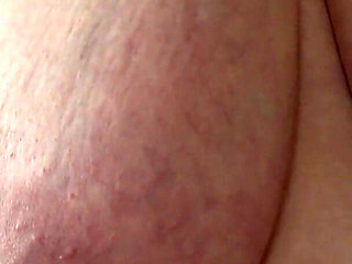 Big Natural Boobs Close up. a Home Camera Watches a Mature Wife.