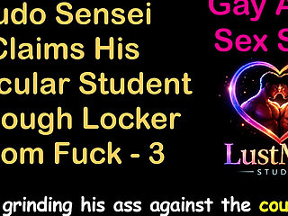 Gay Audio Sex Story - Judo Sensei Claims His Muscular Student in Rough Locker Room Fuck - Part 3