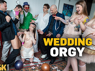 BRIDE4K. A Wedding Orgy with one Bride, her Husband, and two of his friends