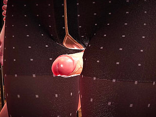 Nylon-clad Sexy Teacher Rino: 3D Animation - Thighjob Fetish Big Dick, Close-up Pussy Views in Parallel Plank Pose, Creampie