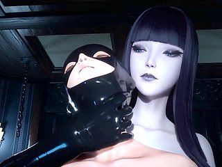 Big breasts, playing porn games, porn game