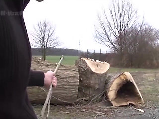 Mouth Stuffed Full of Cock While Fingers Rub Clit