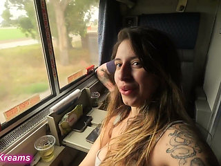 Riding Huge Cock on the Amtrak Part 4 - Rough Risky Fuck - Chloe Kreams, Steve Rickz