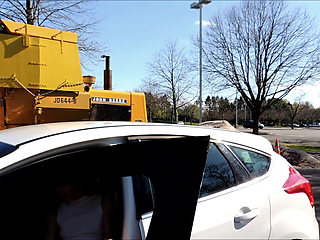 Huge Dildo Car Orgasms