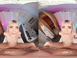 Luna B-Bunny Doesn't Care If Someone Comes in The Sauna While She Plows You