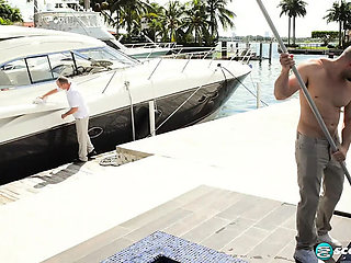 JMac Silva Foxx Threesome Cuckold Yacht Blowjob Cum in Mouth HD