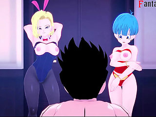 Android 18 and Bulma team up to fuck Gohan – DragonBall Zex Series