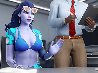 Widowmaker Airport Adventure BBC Before Summer Vacation Overwatch Porn