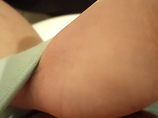 Rubbing my wet horny kinky pussy through my panties, till my roommate is making dinner. Close up wet panties