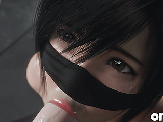Yuffie Final Fantasy 7 - Wet Sloppy Blowjob Service [only Mask Version 4K]