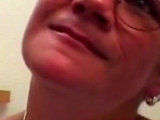 Mature Slut Stuffs Dildo Deep in Dripping Pussy on Stairs