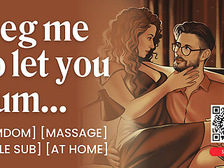 ASMR Audio Porn: Femdom Massage with Your Wife - Handjob, Blowjob & Edging at Home - Erotic Audio Story