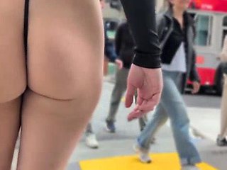 ShyGothExhib Explores Wild Thong Outdoor Passion