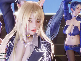 MMD  TWICE - Talk that Talk  Ahri Seraphine Kaisa Sexy Kpop Dance League of Legends Hentai Uncensored 4K 60FPS
