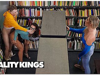 Hot Librarian Mandy Waters Fucks Jimmy Michaels While His Gf Is Reading A Book