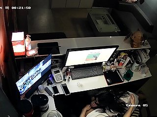 Naughty amateur Korean babe sucking cock on hidden cam